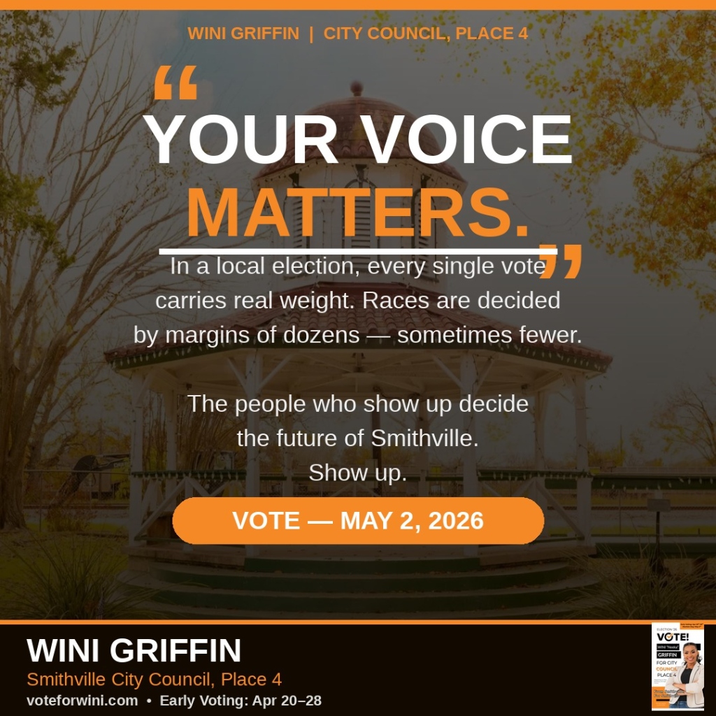 Wini Griffin campaign ad — Your Voice Matters — motivating voter turnout for local election